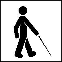 image: man with cane