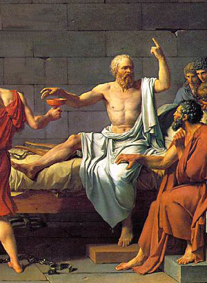 image: Socrates drinking poison